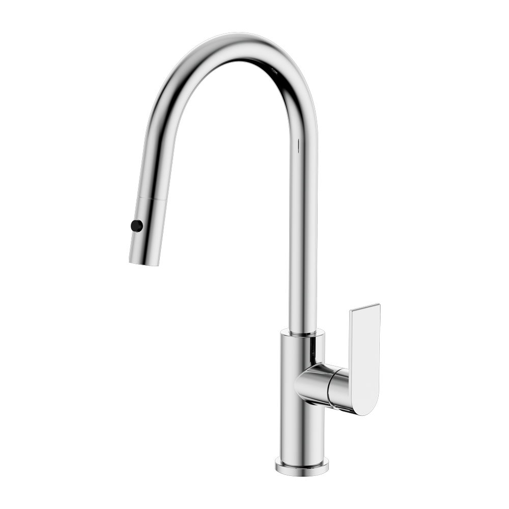 NERO BIANCA LEAD FREE PULL OUT SINK MIXER WITH VEGIE SPRAY FUNCTION 451MM CHROME