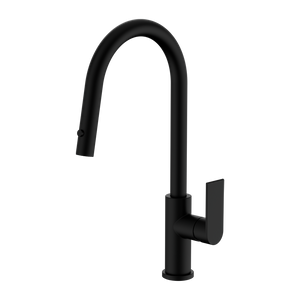 NERO BIANCA PULL OUT SINK MIXER WITH VEGIE SPRAY FUNCTION 451MM MATTE BLACK