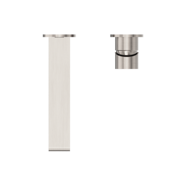 NERO BIANCA WALL BASIN/ BATH MIXER SEPARATE BACK PLATE BRUSHED NICKEL (AVAILABLE IN 187MM AND 230MM)