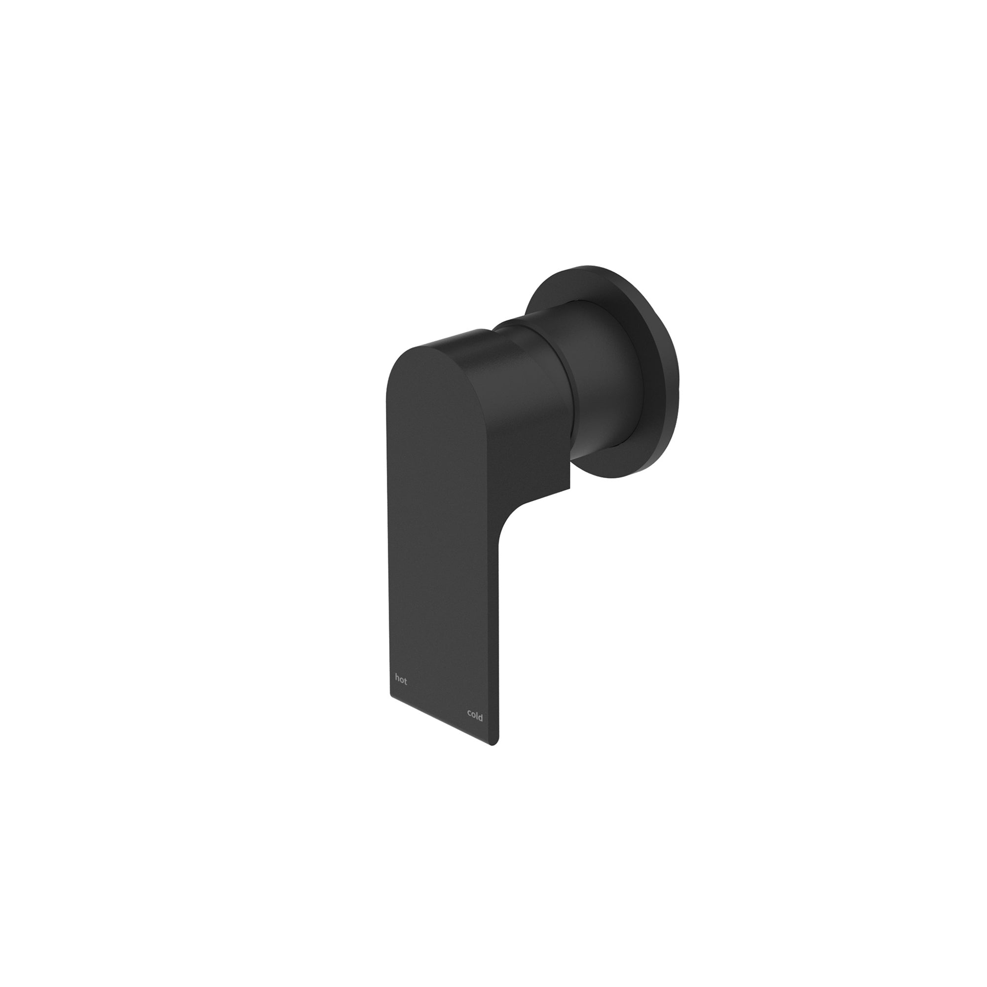 NERO BIANCA SHOWER MIXER PLATE 80MM MATTE BLACK