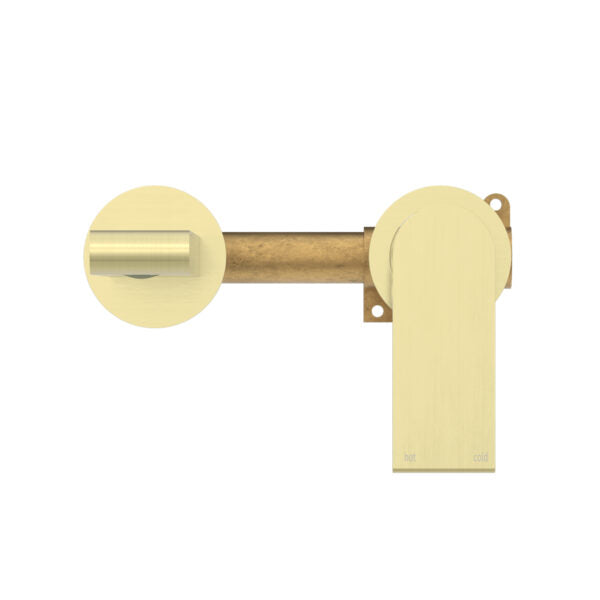 NERO BIANCA WALL BASIN/ BATH MIXER SEPARATE BACK PLATE BRUSHED GOLD (AVAILABLE IN 187MM AND 230MM)