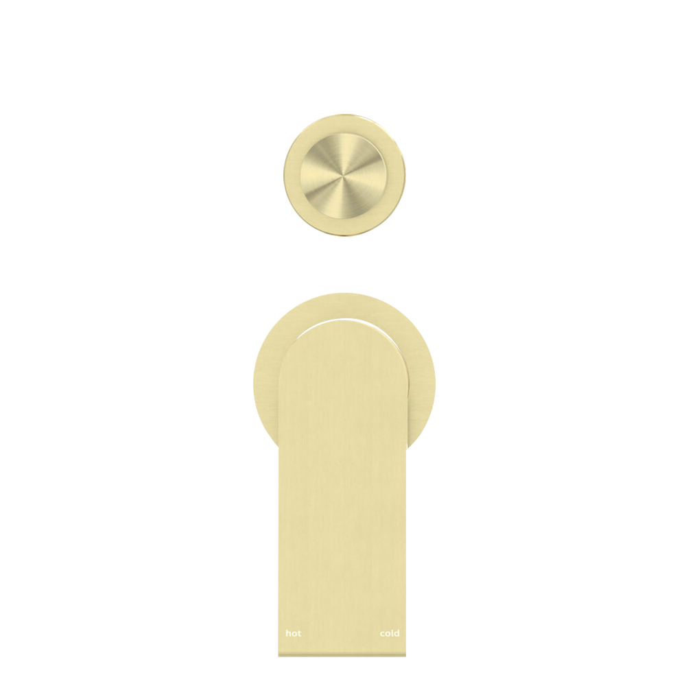 NERO BIANCA SHOWER MIXER DIVERTER SEPARATE BACK PLATE BRUSHED GOLD