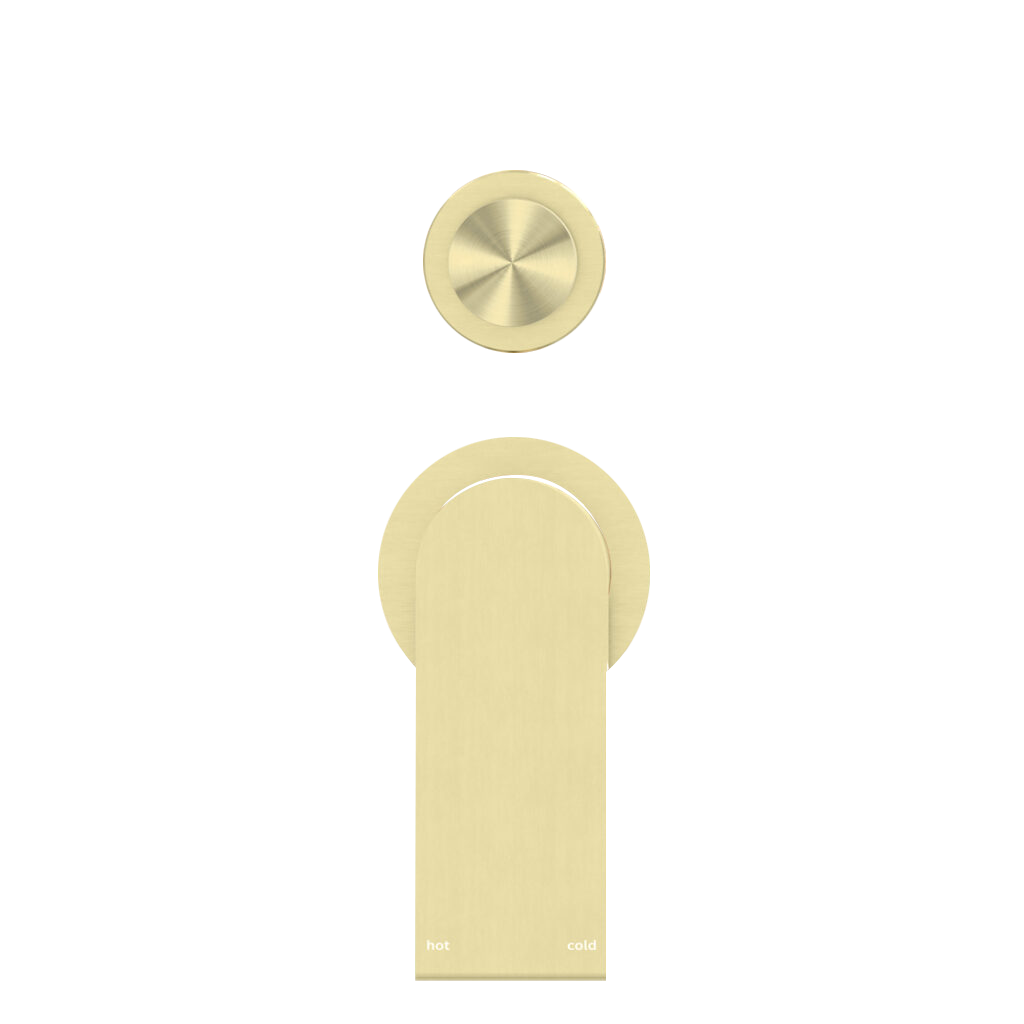 NERO BIANCA SHOWER MIXER DIVERTER SEPARATE BACK PLATE BRUSHED GOLD