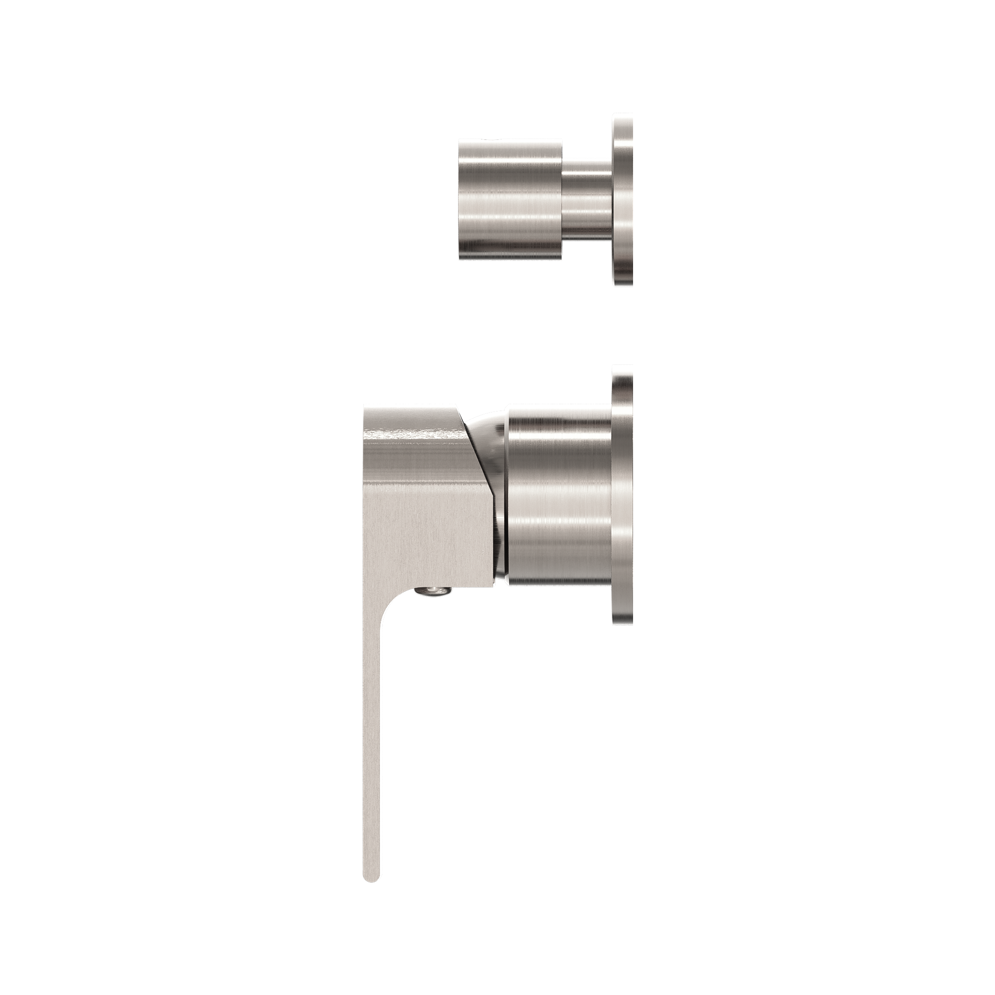 NERO BIANCA SHOWER MIXER DIVERTER SEPARATE BACK PLATE BRUSHED NICKEL