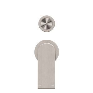 NERO BIANCA SHOWER MIXER DIVERTER SEPARATE BACK PLATE BRUSHED NICKEL
