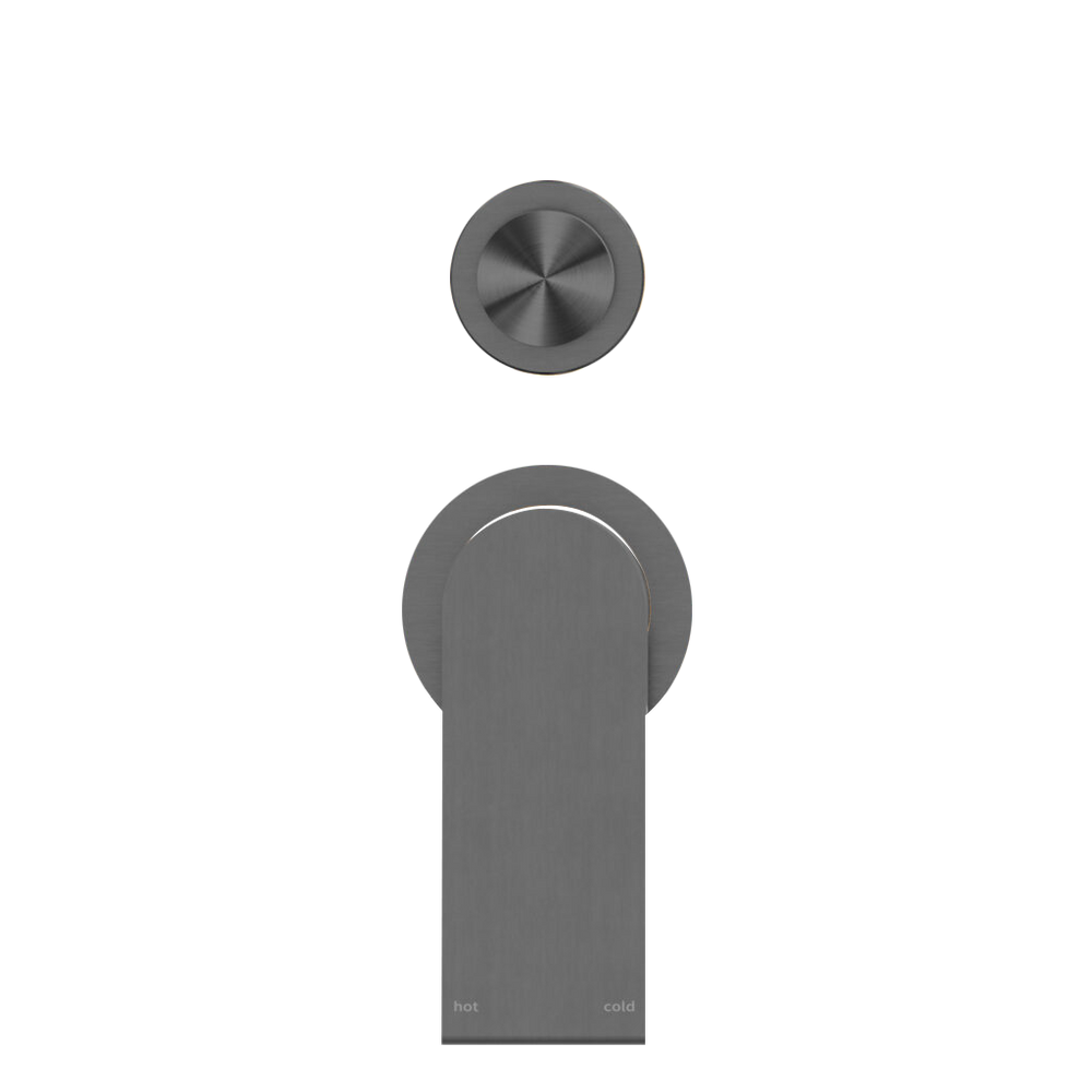 NERO BIANCA SHOWER MIXER DIVERTER SEPARATE BACK PLATE GUN METAL