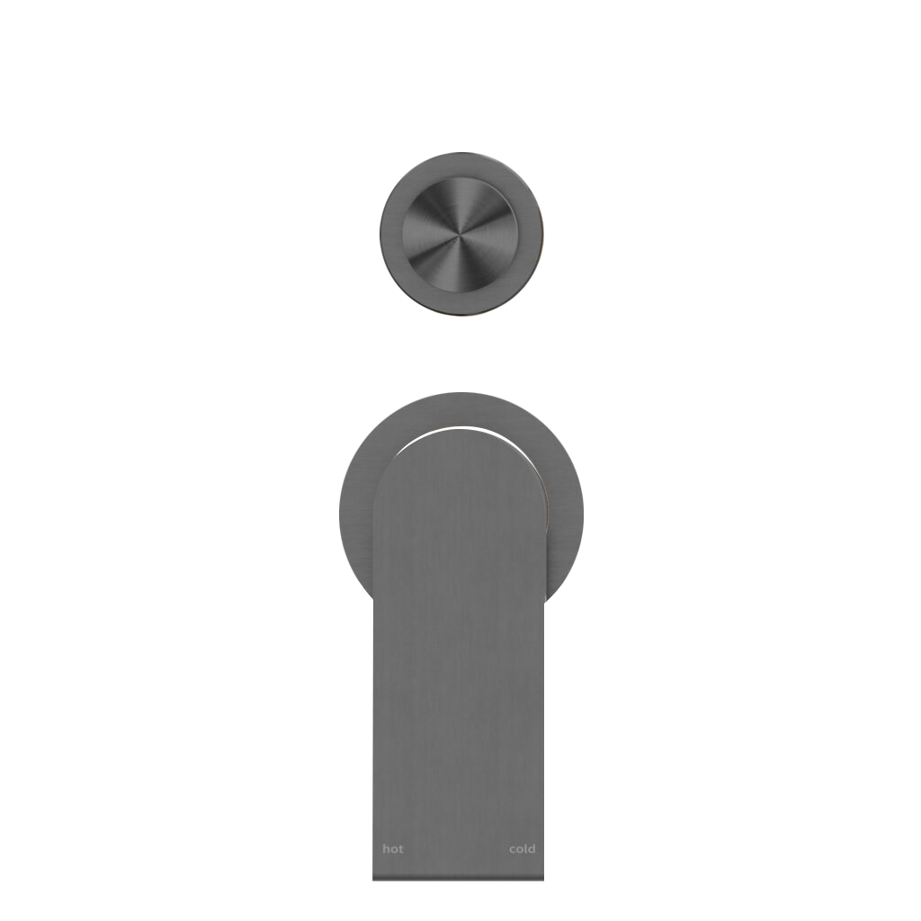 NERO BIANCA SHOWER MIXER DIVERTER SEPARATE BACK PLATE GUN METAL