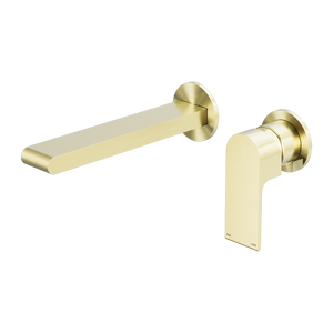 NERO BIANCA WALL BASIN/ BATH MIXER SEPARATE BACK PLATE BRUSHED GOLD (AVAILABLE IN 187MM AND 230MM)