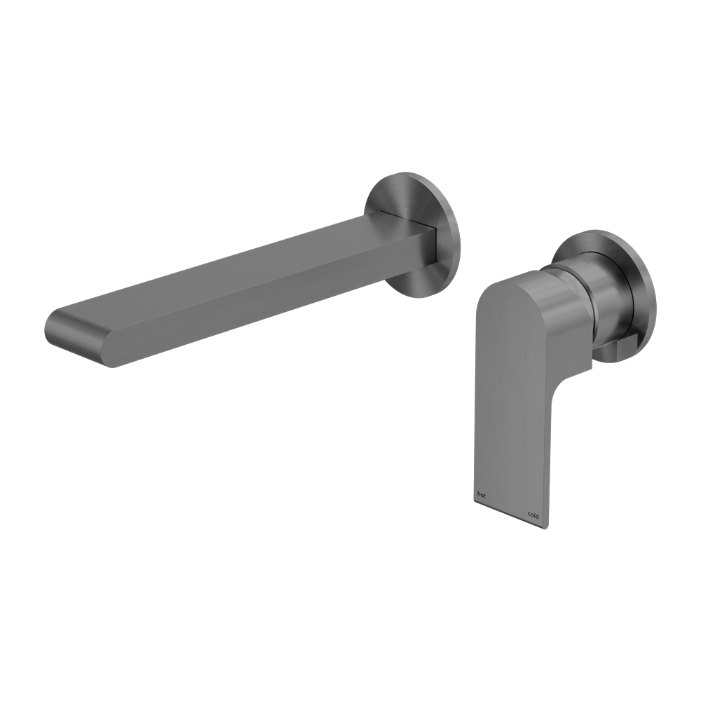 NERO BIANCA WALL BASIN/ BATH MIXER SEPARATE BACK PLATE GUN METAL (AVAILABLE IN 187MM AND 230MM)