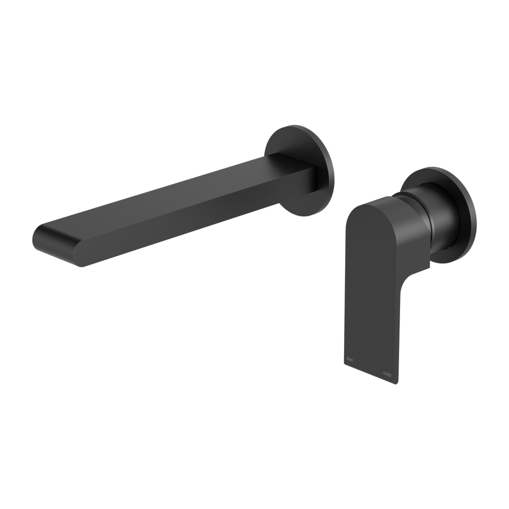 NERO BIANCA WALL BASIN/ BATH MIXER SEPARATE BACK PLATE MATTE BLACK (AVAILABLE IN 187MM AND 230MM)