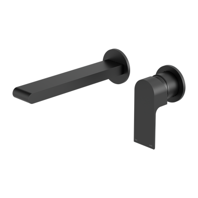 NERO BIANCA WALL BASIN/ BATH MIXER SEPARATE BACK PLATE MATTE BLACK (AVAILABLE IN 187MM AND 230MM)