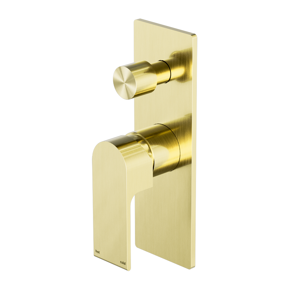 NERO BIANCA SHOWER MIXER DIVERTER BRUSHED GOLD