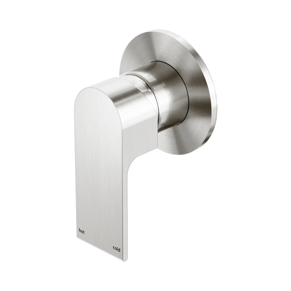 Nero Bianca Shower Mixer Plate 110mm Brushed Nickel