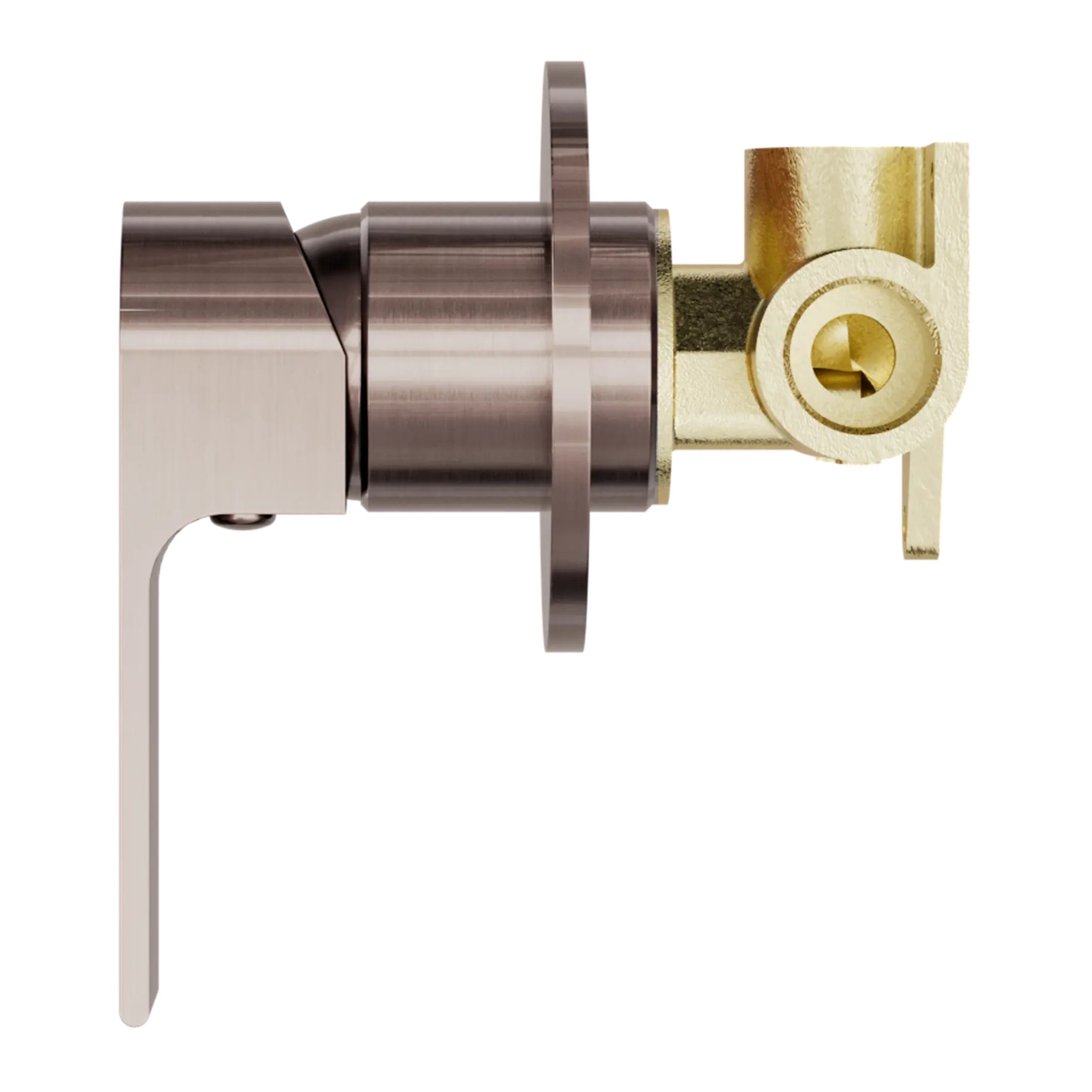 NERO BIANCA SHOWER MIXER PLATE 110MM BRUSHED BRONZE