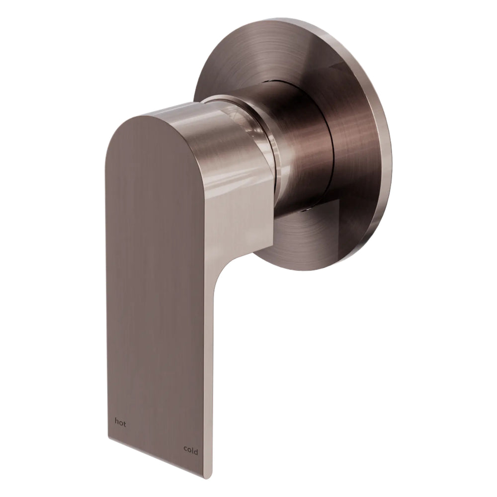 NERO BIANCA SHOWER MIXER PLATE 110MM BRUSHED BRONZE