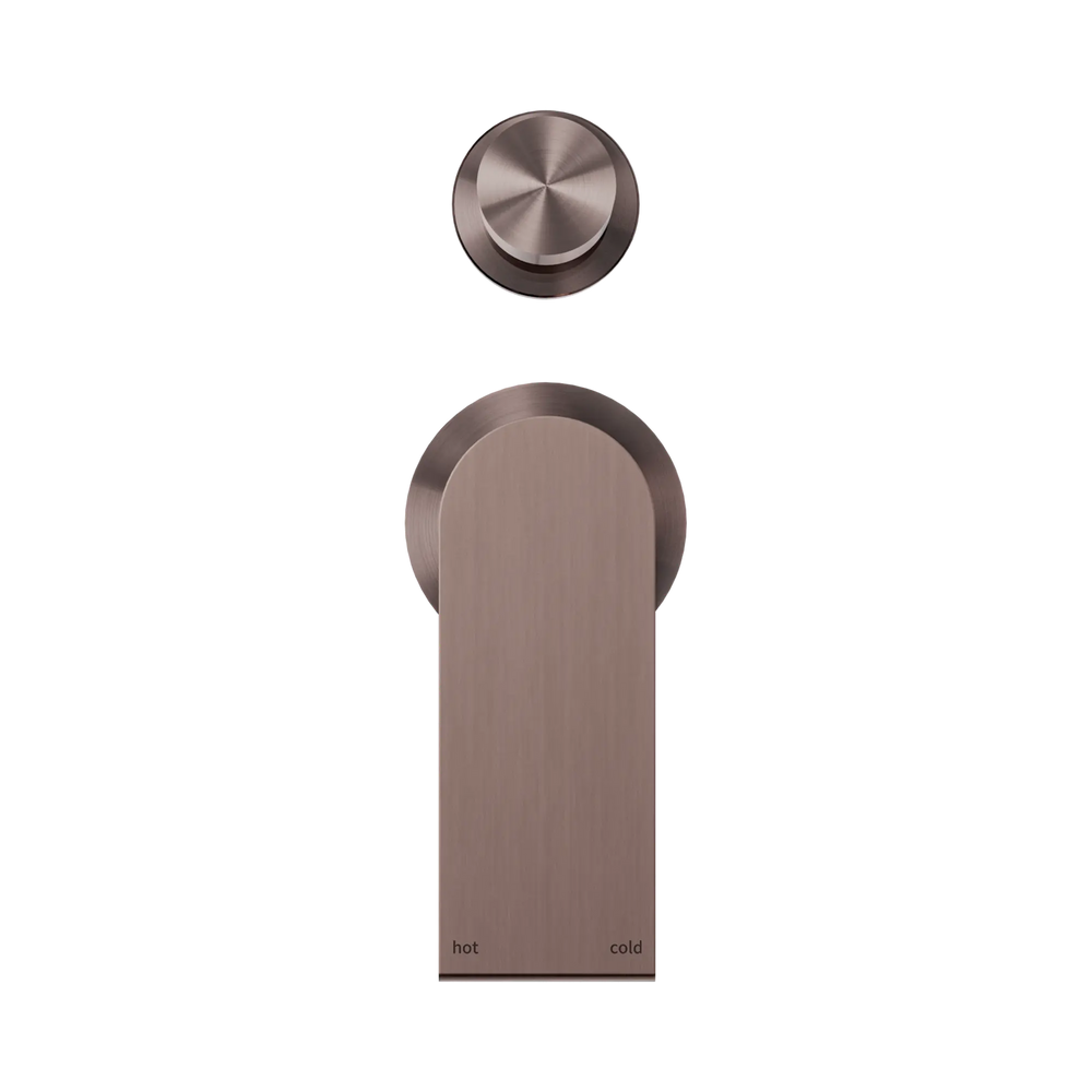 NERO BIANCA SHOWER MIXER WITH DIVERTER SEPARATE BACK PLATE BRUSHED BRONZE image 3