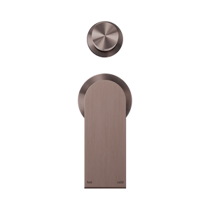 NERO BIANCA SHOWER MIXER WITH DIVERTER SEPARATE BACK PLATE BRUSHED BRONZE image 3