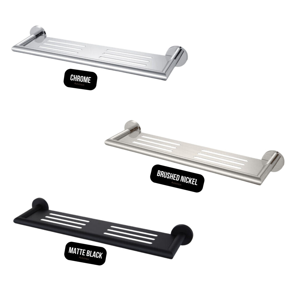NERO DOLCE METAL SHOWER SHELF 430MM CHROME