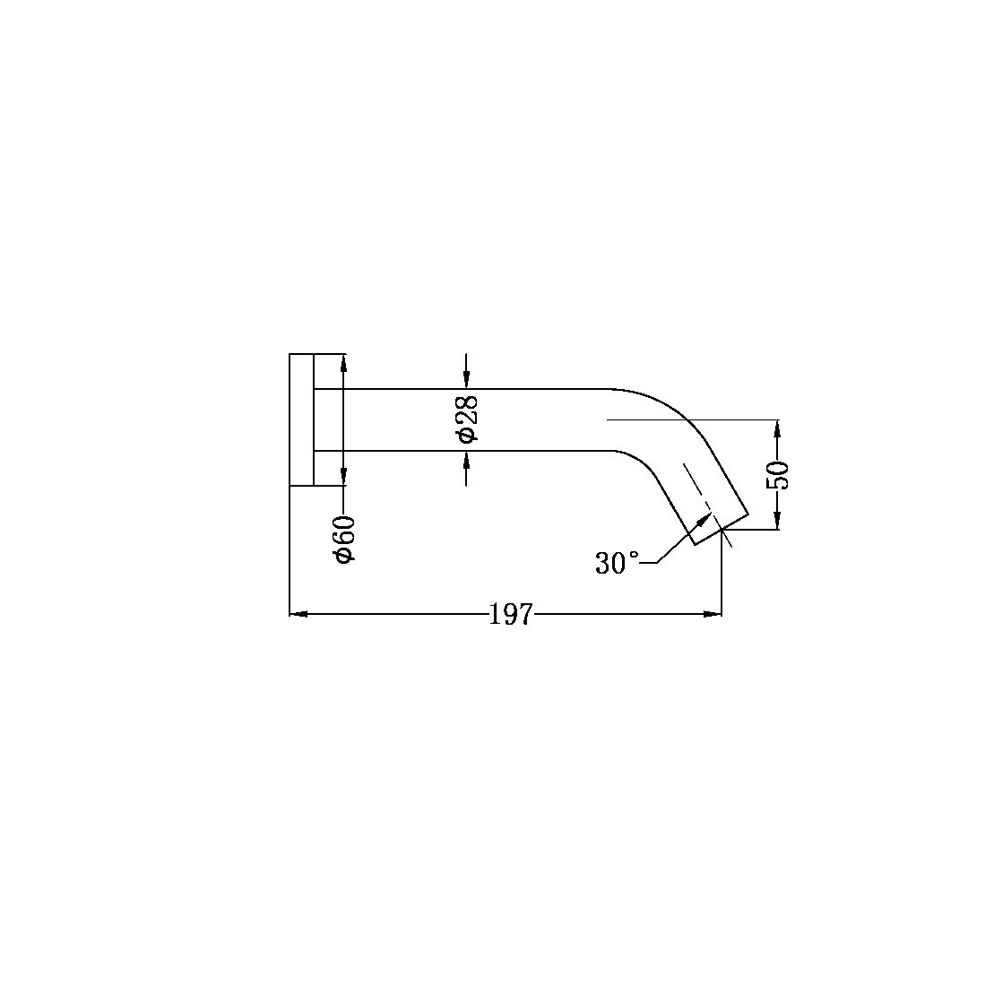 NERO MECCA WALL MOUNT SENSOR TAP 197MM BRUSHED BRONZE