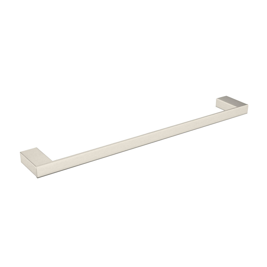 NERO CELIA NON-HEATED SINGLE TOWEL RAIL BRUSHED NICKEL (AVAILABLE IN 600MM AND 800MM)