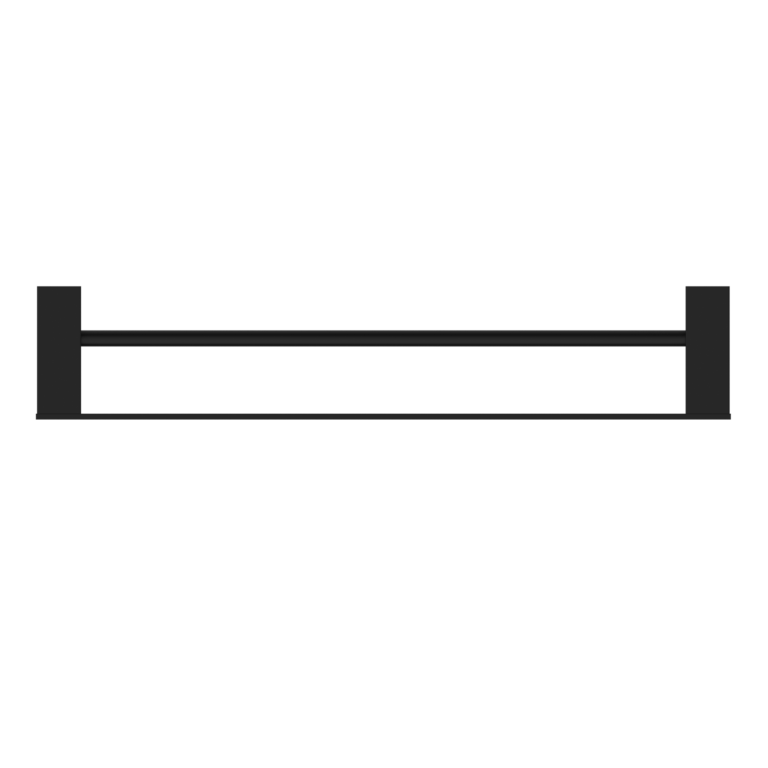 NERO CELIA NON-HEATED DOUBLE TOWEL RAILS MATTE BLACK (AVAILABLE IN 600MM AND 800MM)