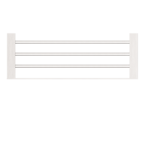 NERO CELIA NON-HEATED TOWEL RACK 600MM BRUSHED NICKEL