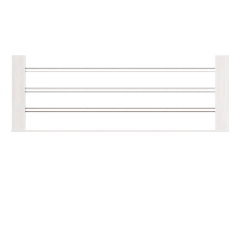 NERO CELIA NON-HEATED TOWEL RACK 600MM BRUSHED NICKEL