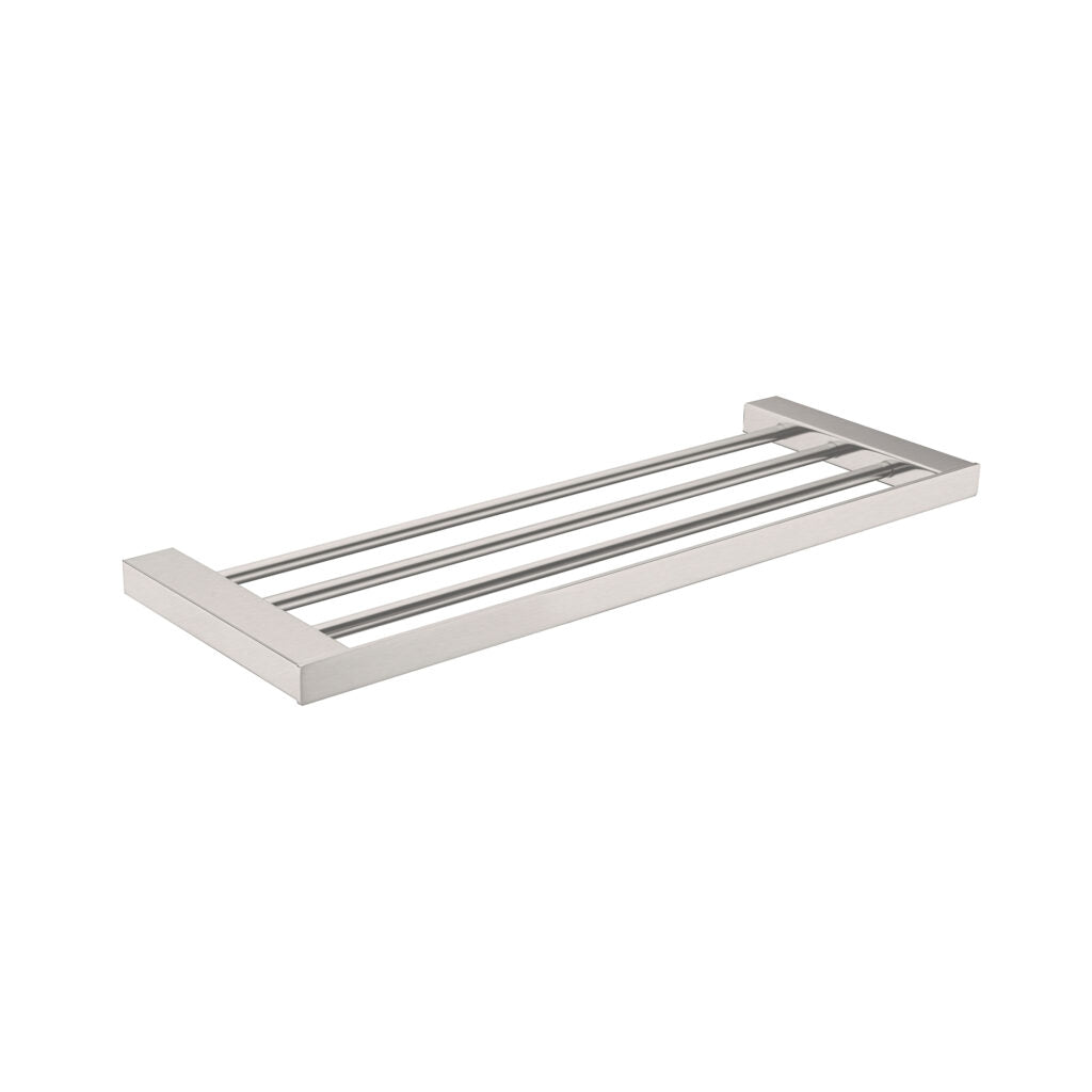 NERO CELIA NON-HEATED TOWEL RACK 600MM BRUSHED NICKEL
