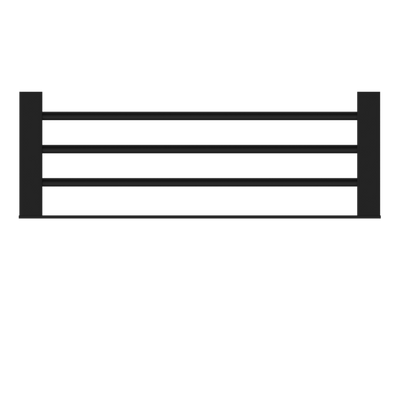 NERO CELIA NON-HEATED TOWEL RACK 600MM MATTE BLACK