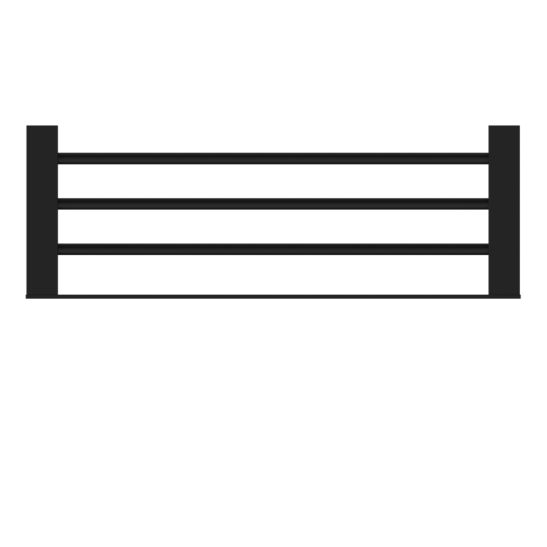 NERO CELIA NON-HEATED TOWEL RACK 600MM MATTE BLACK