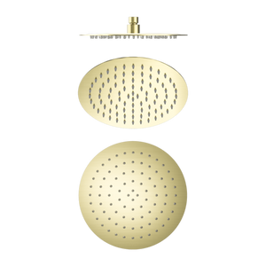 NERO ROUND SHOWER HEAD 250MM BRUSHED GOLD