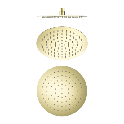 NERO ROUND SHOWER HEAD 250MM BRUSHED GOLD