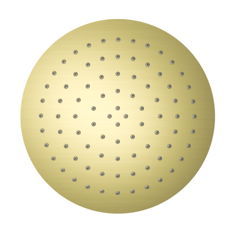 NERO ROUND SHOWER HEAD 250MM BRUSHED GOLD