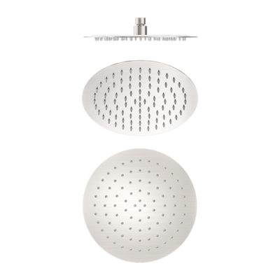 NERO ROUND SHOWER HEAD 250MM BRUSHED NICKEL