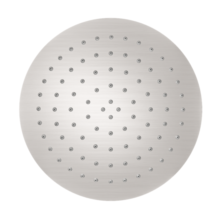 NERO ROUND SHOWER HEAD 250MM BRUSHED NICKEL