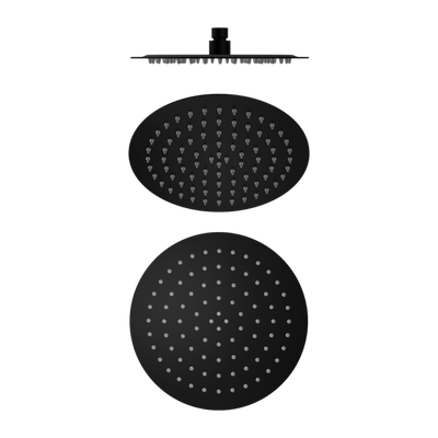 NERO ROUND SHOWER HEAD 250MM MATTE BLACK