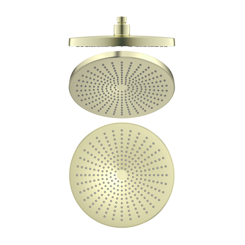 NERO OPAL ROUND SHOWER HEAD 250MM BRUSHED GOLD