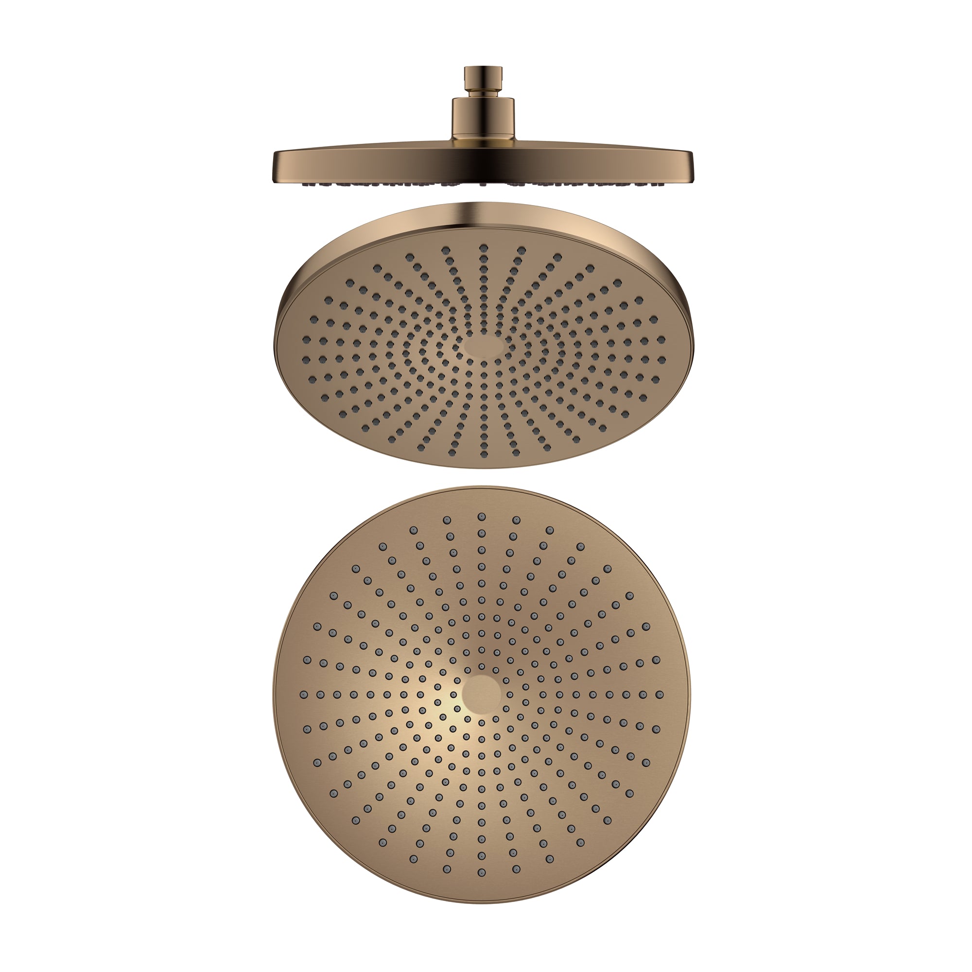 NERO OPAL ROUND SHOWER HEAD 250MM BRUSHED BRONZE