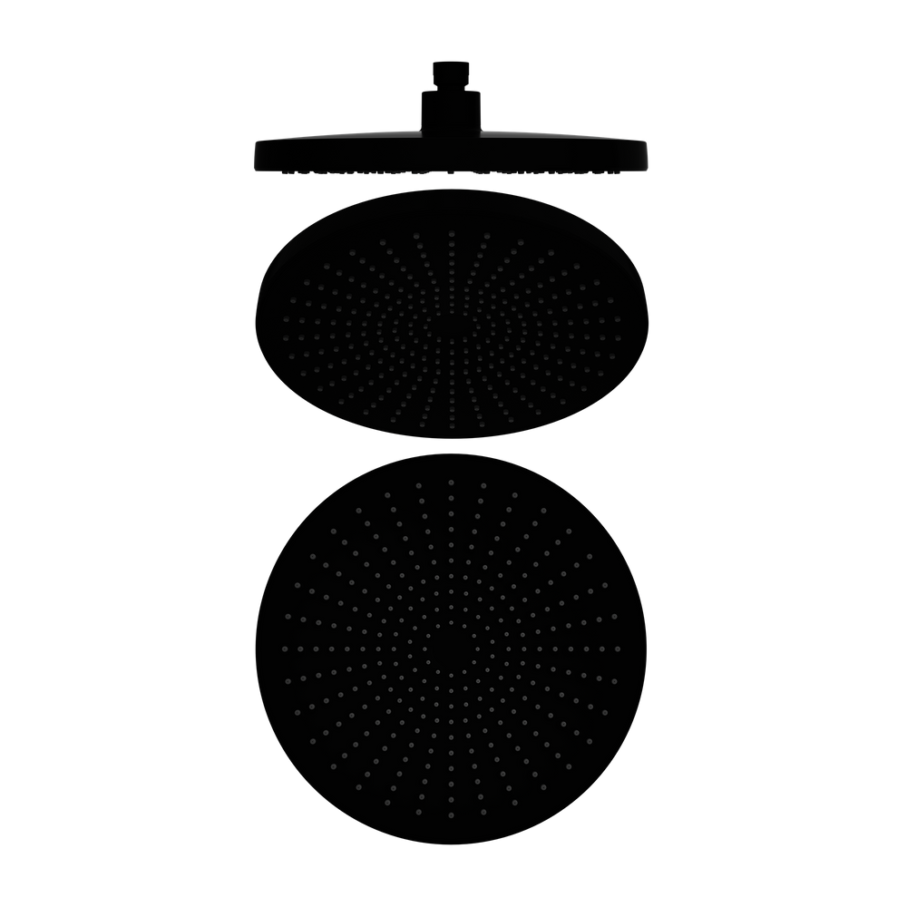 NERO OPAL ROUND SHOWER HEAD 250MM MATTE BLACK