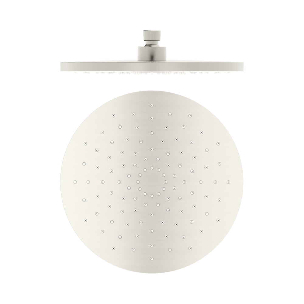 NERO ROUND ABS SHOWER HEAD 250MM BRUSHED NICKEL