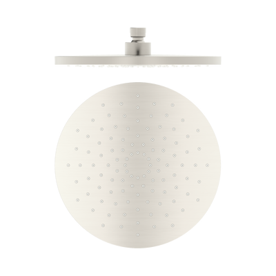 NERO ROUND ABS SHOWER HEAD 250MM BRUSHED NICKEL