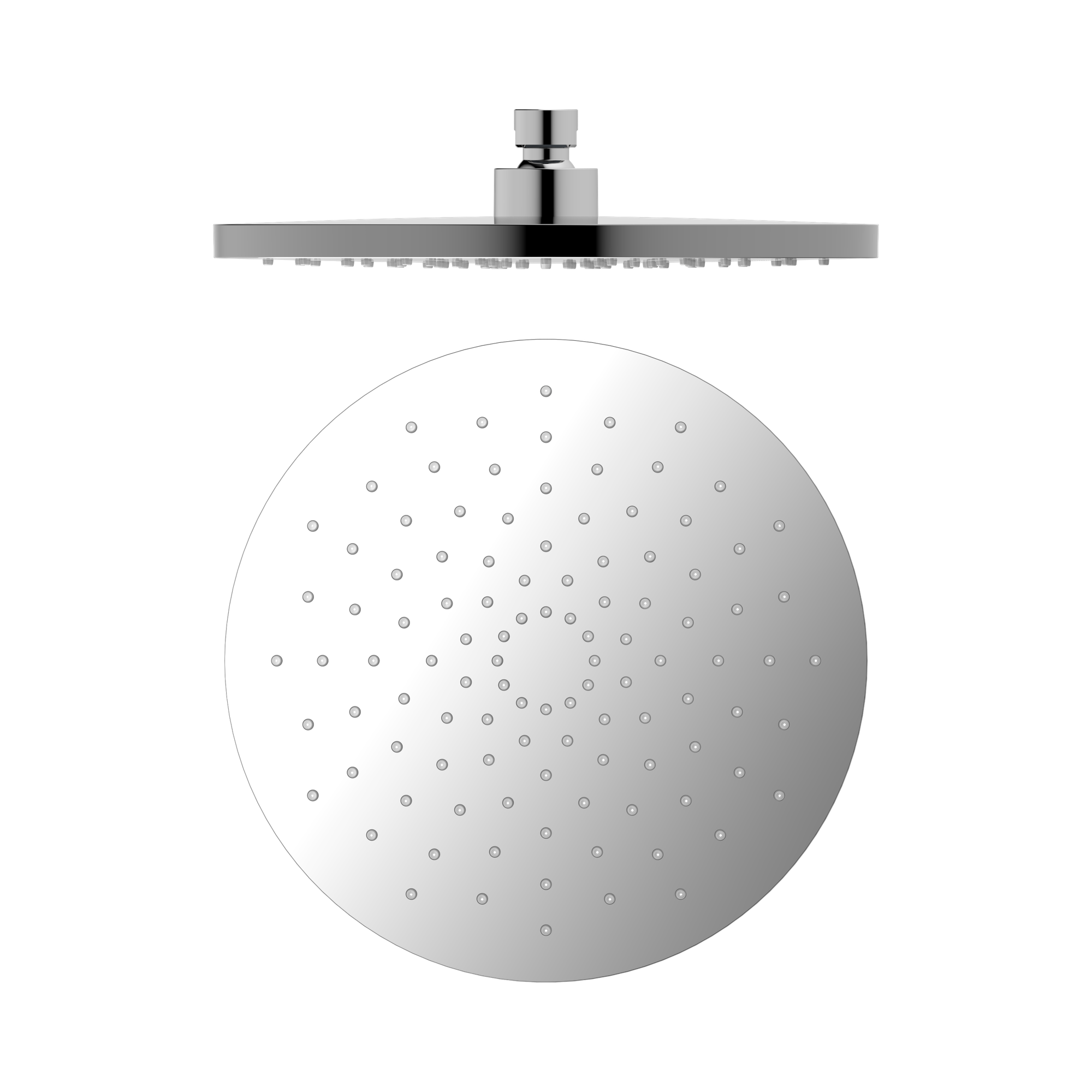 NERO ROUND ABS SHOWER HEAD 250MM CHROME