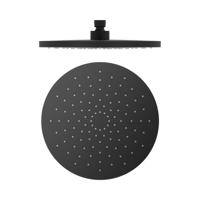 NERO ROUND ABS SHOWER HEAD 250MM MATTE BLACK