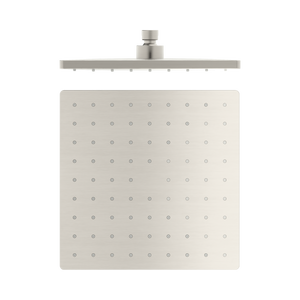 NERO SQUARE ABS SHOWER HEAD 250MM BRUSHED NICKEL