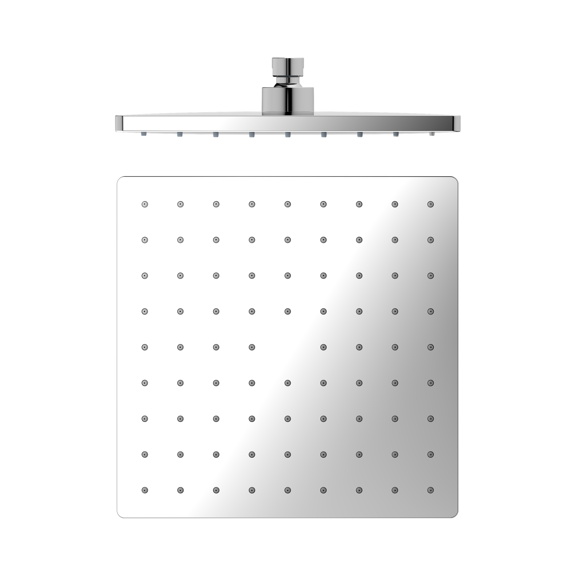 NERO SQUARE ABS SHOWER HEAD 250MM CHROME