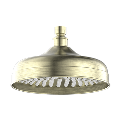 NERO YORK SHOWER HEAD 200MM AGED BRASS