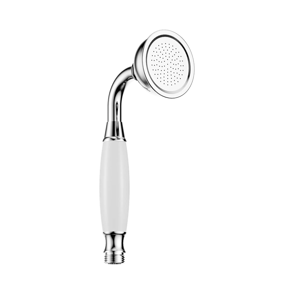 NERO YORK HAND SHOWER WITH WHITE PORCELAIN CHROME 212MM