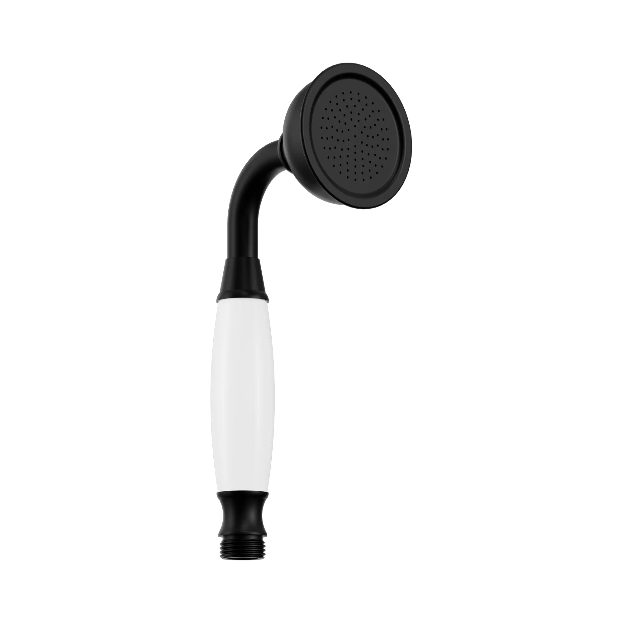 NERO YORK HAND SHOWER WITH WHITE PORCELAIN MATTE BLACK 212MM