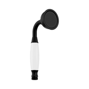 NERO YORK HAND SHOWER WITH WHITE PORCELAIN MATTE BLACK 212MM