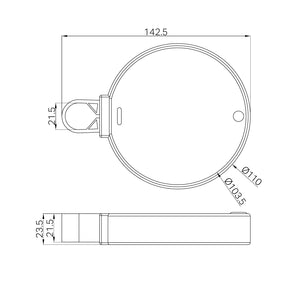 NERO RAIL SHOWER SOAP DISH FOR 22MM SHOWER BAR GUN METAL 142MM